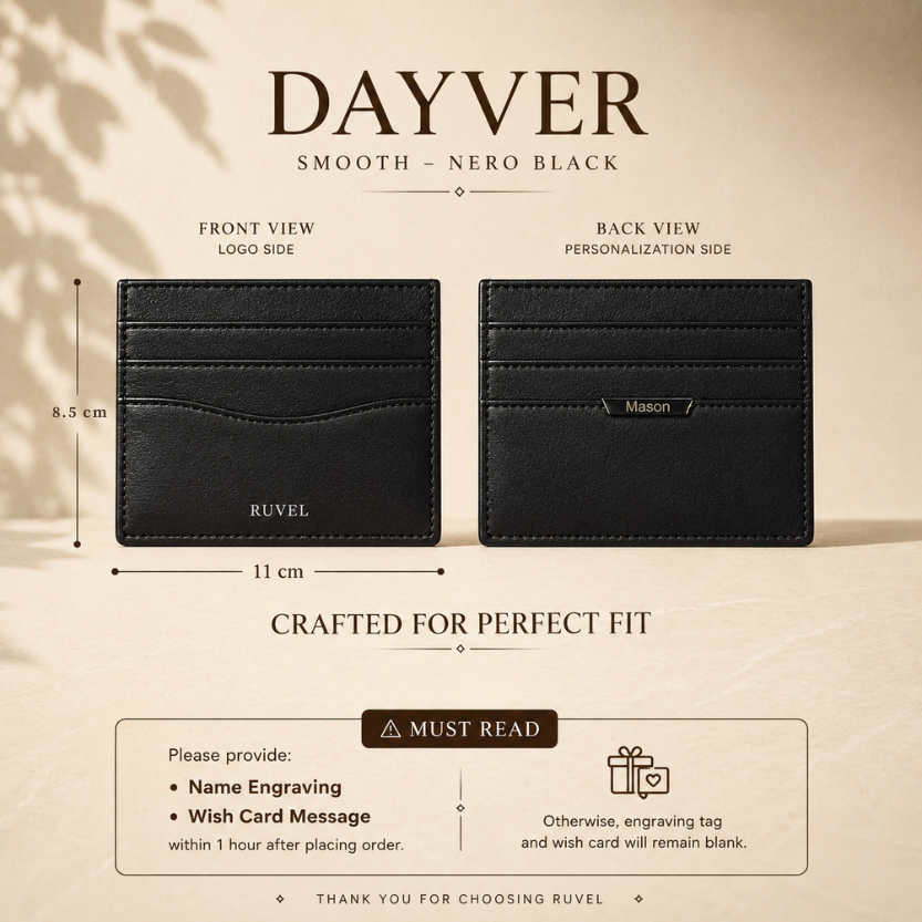 Dayver Leather Card Holder Wallet